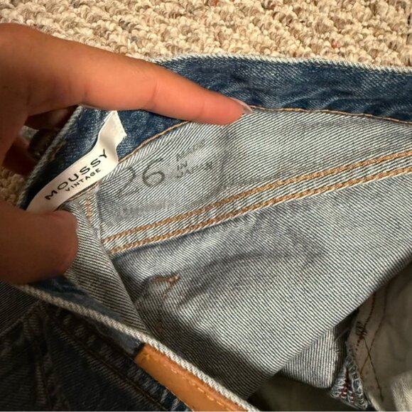 MOUSSY VINTAGE Sunnyvale High-Rise Cut-Off Denim Shorts- Size 26 - Picture 8 of 13